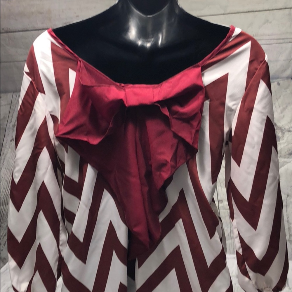 Maroon/ White Top • Bow in Back